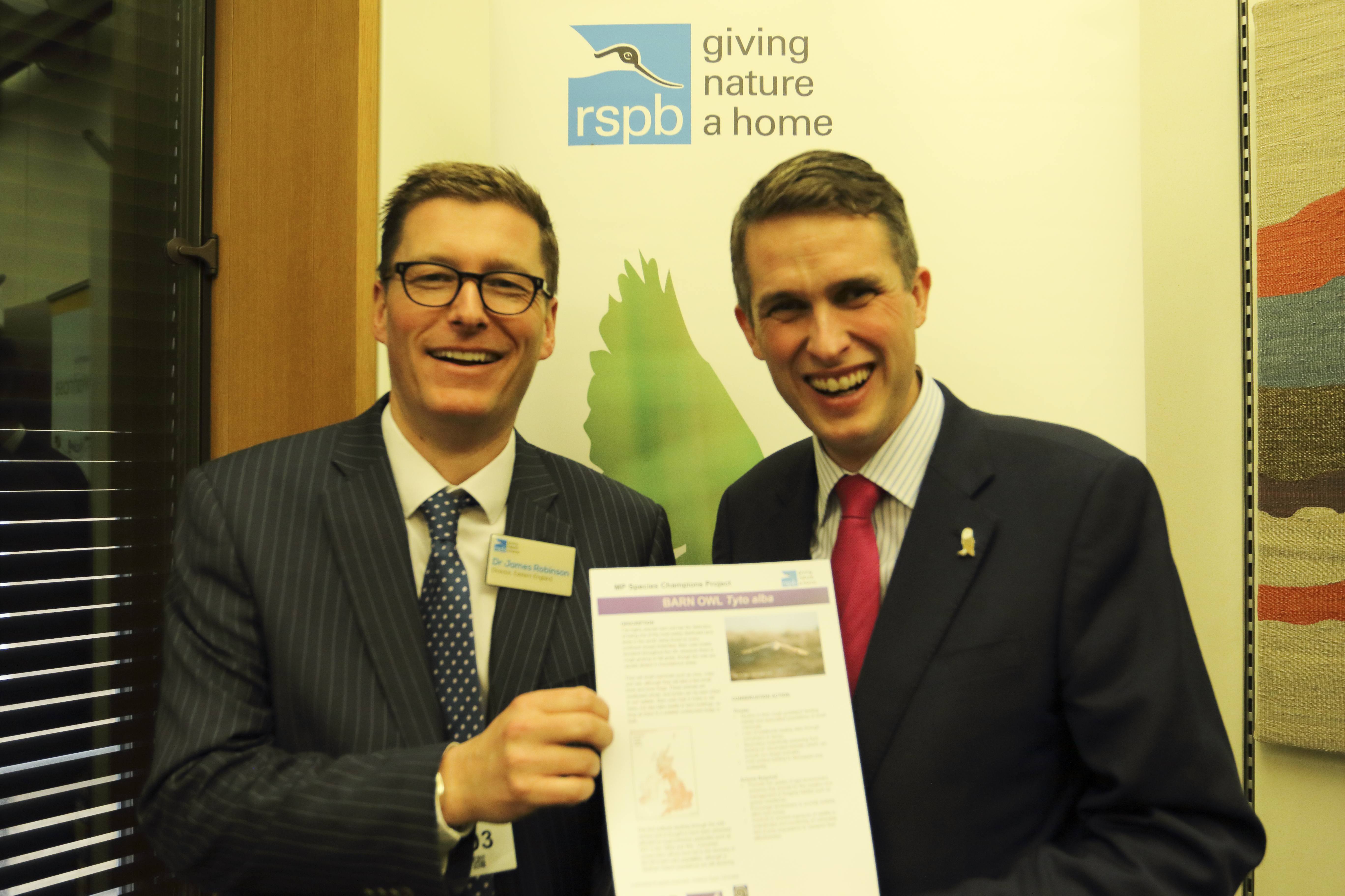 Gavin Champions The Barn Owl | Rt. Hon. Sir Gavin Williamson CBE MP