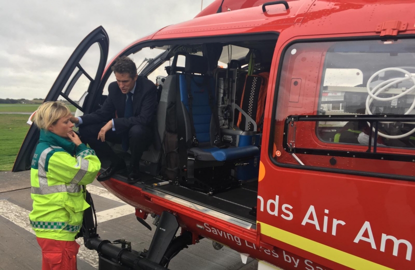 Gavin meets with Air Ambulance 