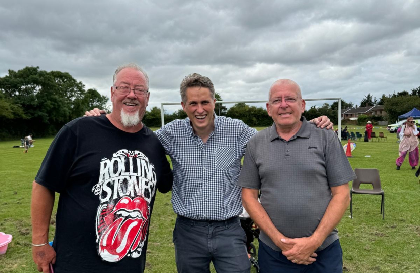 Sir Gavin Williamson joined residents of Shareshill during their Summer Fete