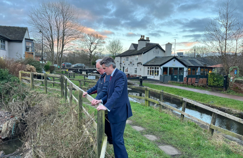 Sir Gavin Williamson is joined by Councillor Phillip Leason, taking a look at the blocked culvert