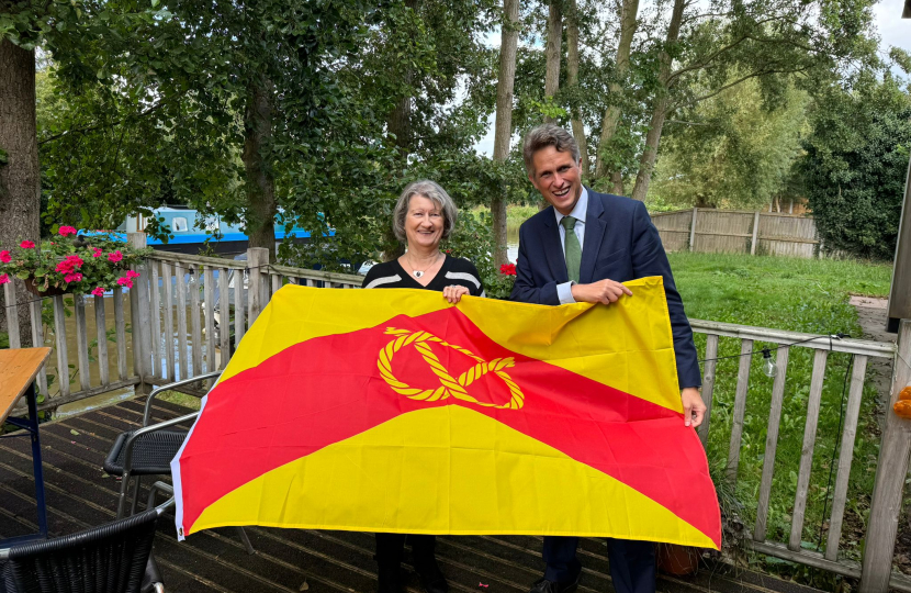 Sir Gavin Williamson is joined by Margaret George, Chair of the Staffordshire Heritage Group