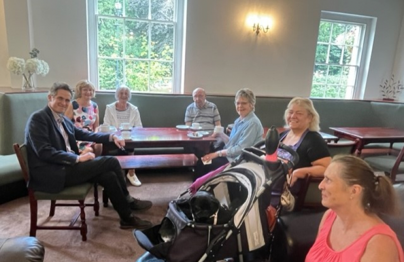 Sir Gavin visited the Breast Cancer Coffee Morning at the Haling Dene Centre