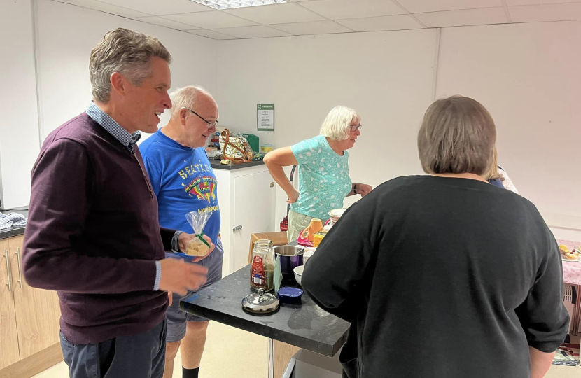 Sir Gavin Williamson joins residents at Cheslyn Hay Coffee Morning