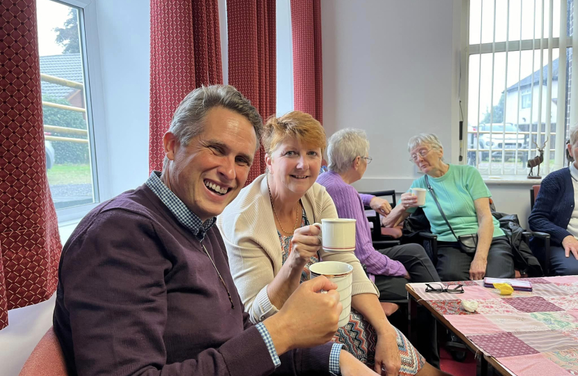 Sir Gavin Williamson joins residents at Cheslyn Hay Coffee Morning