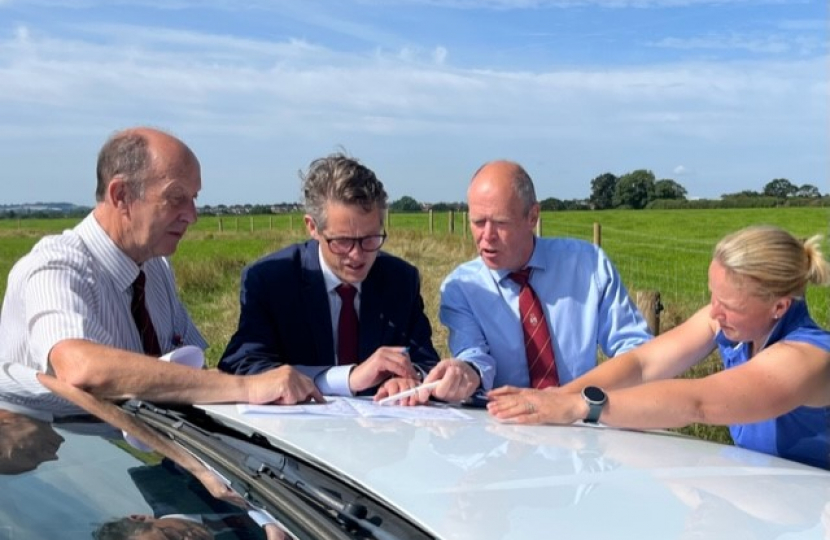 Sir Gavin Williamson has voiced opposition to HS2 land seizures in Staffordshire.