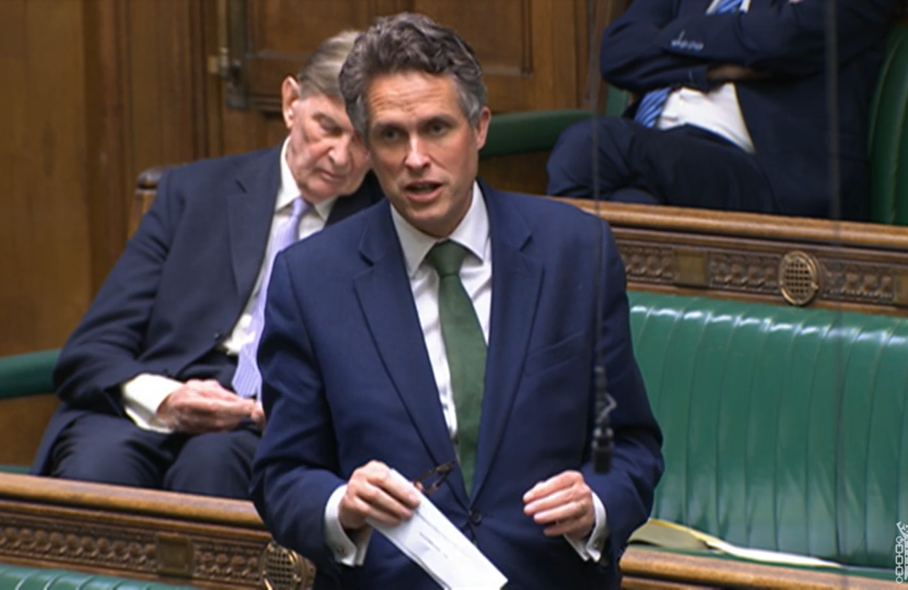 Sir Gavin Williamson speaking during the debate on Northern Powerhouse Rail