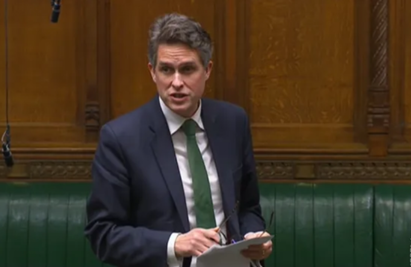 Sir Gavin Williamson making a speech at the HS2 compensation debate in the Commons chamber