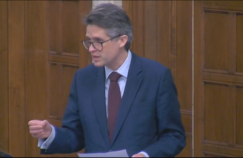 Sir Gavin Williamson taking part in the Parliamentary debate on migraine care