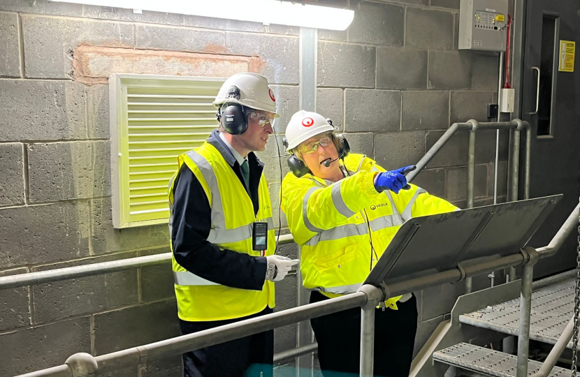 Gavin and Hilary Hampton inspecting the facility