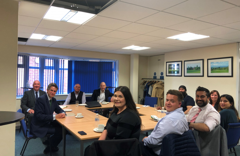 Sir Gavin Williamson MP at the Lloyds South Staffordshire business roundtable