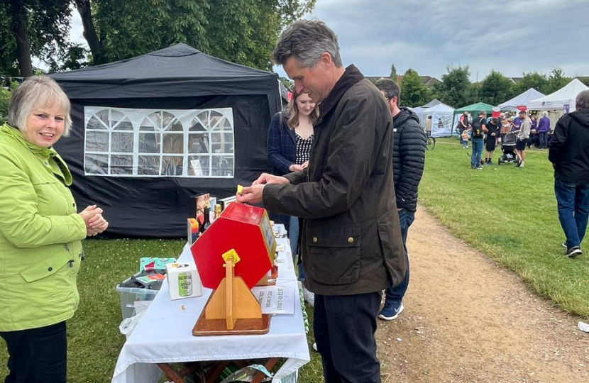 Sir Gavin Williamson at the Codsall Summer Show Tombola