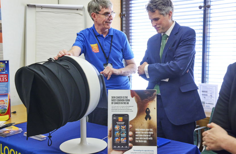 Sir Gavin Williamson is joined by representatives from the UK's Melanoma Awareness Charities