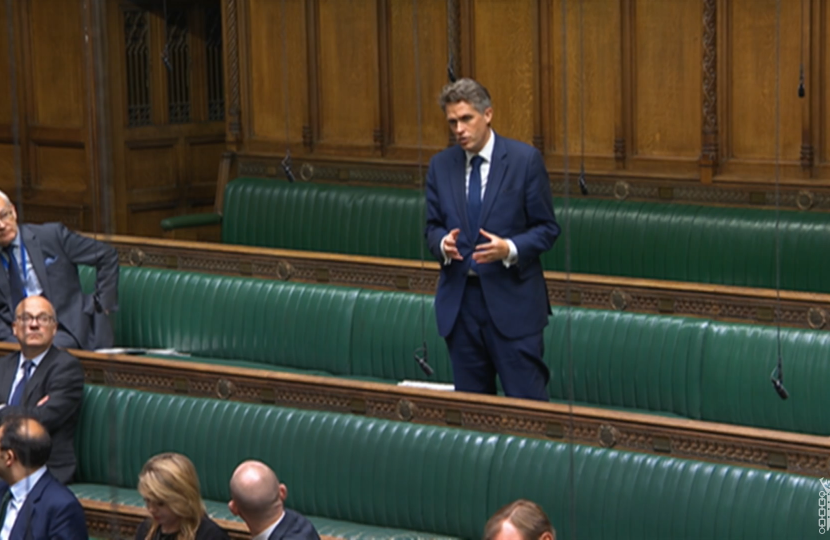 Sir Gavin Williamson speaking during Business Questions in the Chamber