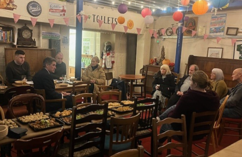 Sir Gavin Williamson is joined by the Stone Traders, a group of local business owners from Stone