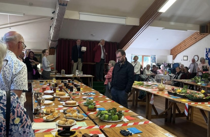 The Haywoods Flower and Vegetable Show displays