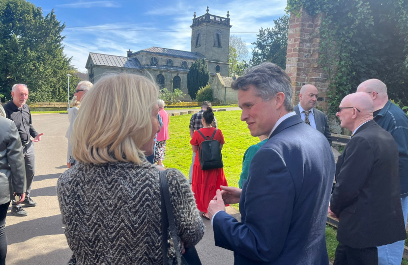 Sir Gavin Williamson is joined by trustees and volunteers from the Orangery