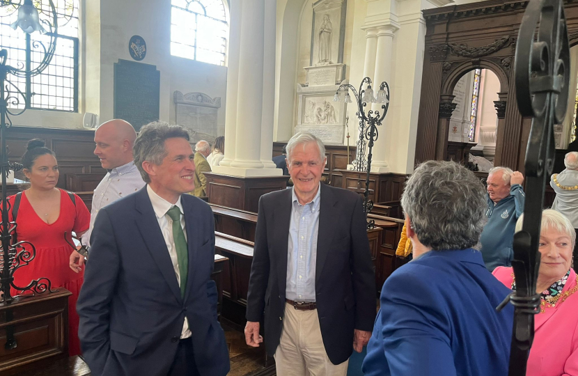 Sir Gavin Williamson is joined by trustees and volunteers from the Orangery