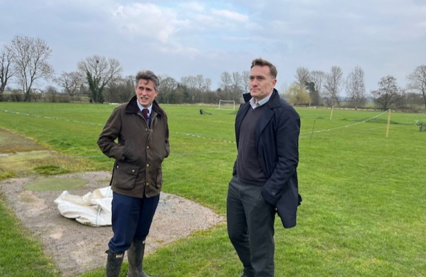 Sir Gavin Williamson visited Wheaton Aston Cricket Club.