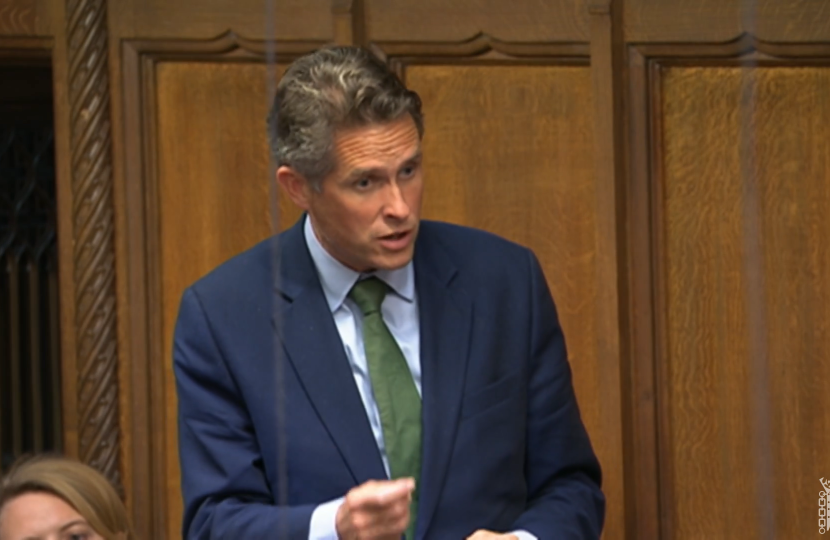 Sir Gavin Williamson speaking during the debate on Winter Fuel Payments