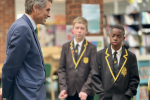 Sir Gavin Williamson is joined by students from Walton Priory School