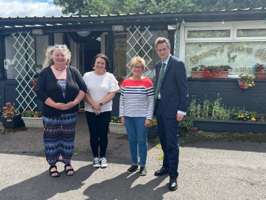 Sir Gavin Williamson MP with the business owners who operate our of Hollies Poultry Farm