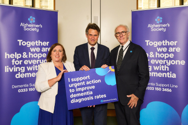 Sir Gavin Williamson is joined by a representative from Alzheimer's Society and actor Sir Johnathan Pryce