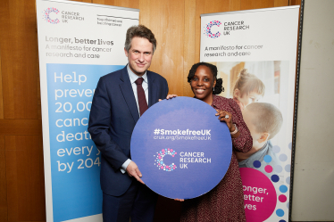 Sir Gavin Williamson attending the parliamentary event organised by Cancer Research UK