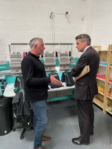 Sir Gavin Williamson MP with Sean Pearce