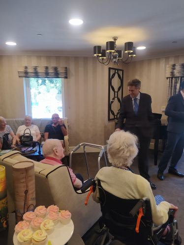 Sir Gavin Williamson visited the open day at Bridge Manor Care Home.