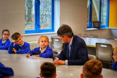 Gavin meeting with the children's eco-committee