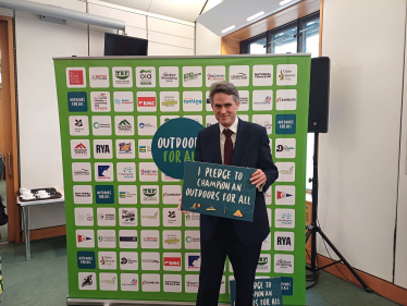 Sir Gavin Williamson attending the parliamentary event with the charity Outdoors for All