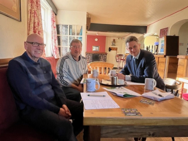 Sir Gavin Williamson visited Penkridge Junior Football Club.