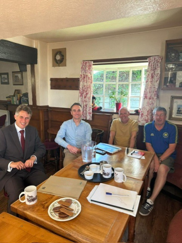 Sir Gavin Williamson is joined by the team at Penkridge Junior Football Club