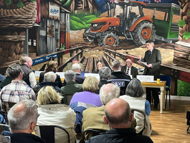 Sir Gavin Williamson is joined on a panel with representatives from the National Farmers Union and the Police