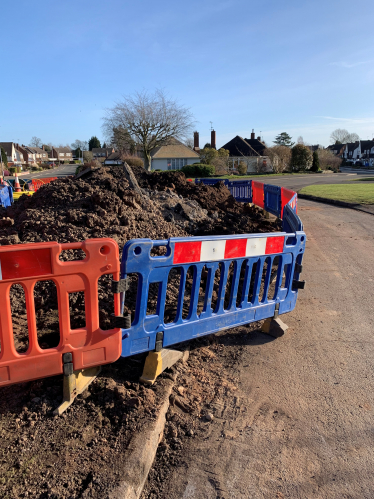 Soil left by Cadent Gas in Oaken Park