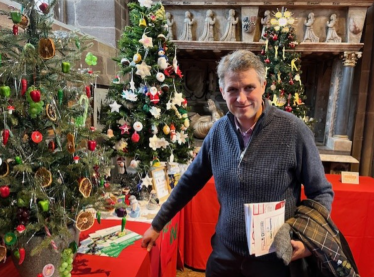 Sir Gavin Williamson attending the Christmas Tree Festival at Penkridge Parish Church