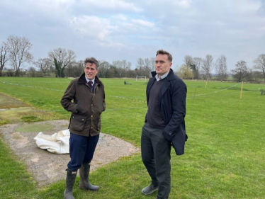 Sir Gavin Williamson visited Wheaton Aston Cricket Club.